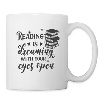 Reading is dreaming - Mug - white - Right