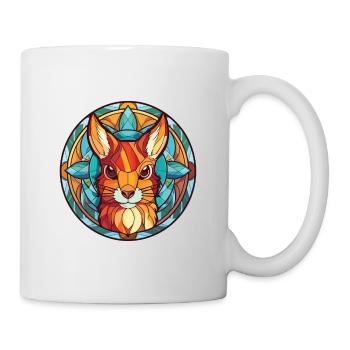 Eichhörnchen buntes Aquarell Tier Illustration - Tasse - Weiß - Rechts