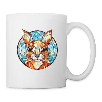 Eichhörnchen buntes Aquarell Tier Illustration - Tasse - Weiß - Rechts