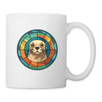 Seal Colorful Watercolor Animal Pet Illustration - Mug - white - Right