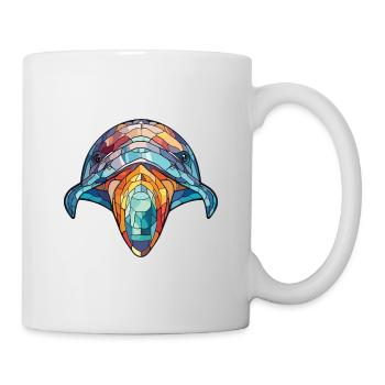 Whale Colorful Watercolor Animal Pet Illustration - Mug - white - Right