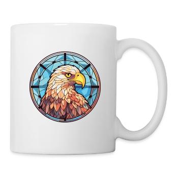 Eagle Colorful Watercolor Animal Pet Illustration - Mug - white - Right