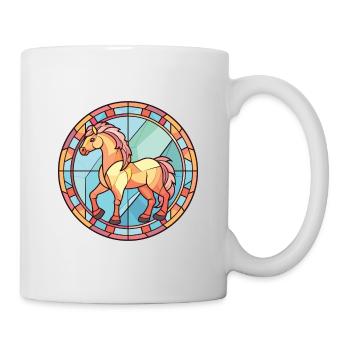 Poney Bébé Cheval Aquarelle Colorée Animal Cartoon - Mug blanc - blanc - Droite