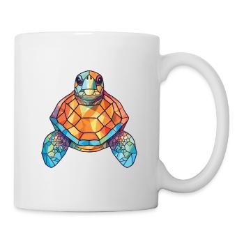 Turtle Colorful Watercolor Animal Pet Illustration - Mug - white - Right