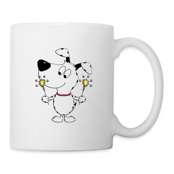 HUND - WUNDERKERZEN - NEUJAHR - SILVESTER - TIER - Tasse - Weiß - Rechts