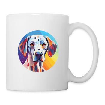 Dalmatiner Hund Buntes Aquarell Tier Karikatur - Tasse - Weiß - Rechts