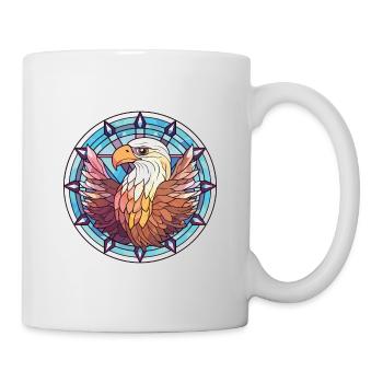 Eagle Colorful Watercolor Animal Pet Illustration - Mug - white - Right
