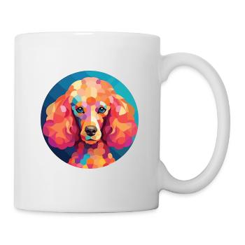 Caniche Chien Aquarelle Colorée Animal Illustration - Mug blanc - blanc - Droite