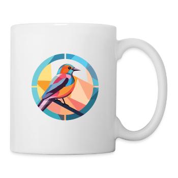 Oiseau Aquarelle Colorée Animal Illustration D’animaux De Compagnie - Mug blanc - blanc - Droite
