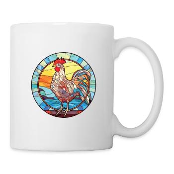 Chicken Colorful Watercolor Animal Illustration - Mug - white - Right