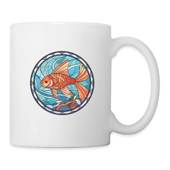 Fish Colorful Watercolor Animal Pet Illustration - Mug - white - Right