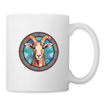 Goat Colorful Watercolor Animal Pet Illustration - Mug - white - Right