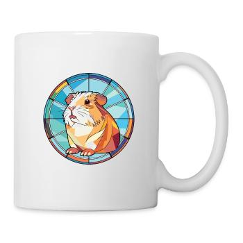 Guinea Pig Colorful Watercolor Animal Illustration - Mug - white - Right