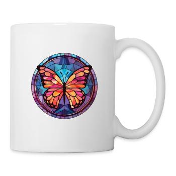Illustration animale aquarelle colorée papillon - Mug blanc - blanc - Droite