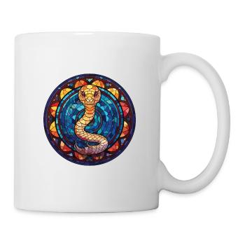 Cobra Coloré Aquarelle Animal Animal Illustration - Mug blanc - blanc - Droite