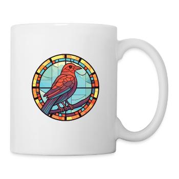 Crow Colorful Watercolor Animal Pet Illustration - Mug - white - Right