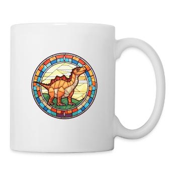 Illustration animale aquarelle colorée de dinosaure - Mug blanc - blanc - Droite