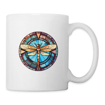 Illustration animale aquarelle colorée libellule - Mug blanc - blanc - Droite