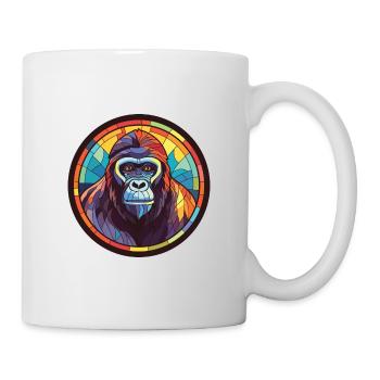 Gorilla bunte Aquarell-Tierillustration - Tasse - Weiß - Rechts