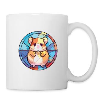 Hamster Colorful Watercolor Animal Illustration - Mug - white - Right