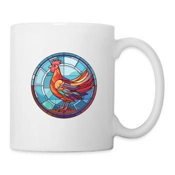 Poule Coloré Aquarelle Animal Animal De Compagnie Illustration - Mug blanc - blanc - Droite