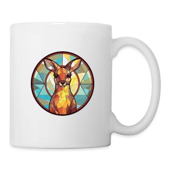 Kangourou coloré aquarelle Animal Illustration - Mug blanc - blanc - Droite