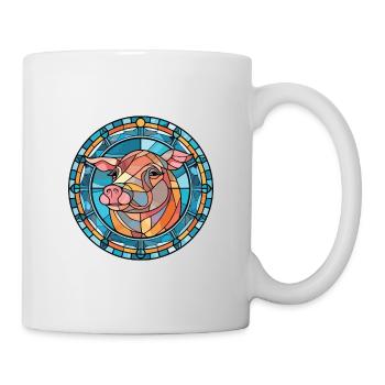 Cochon Aquarelle Colorée Animal Illustration D’animaux De Compagnie - Mug blanc - blanc - Droite
