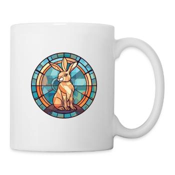Rabbit Colorful Watercolor Animal Pet Illustration - Mug - white - Right