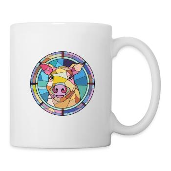 Cochon Aquarelle Colorée Animal Illustration D’animaux De Compagnie - Mug blanc - blanc - Droite