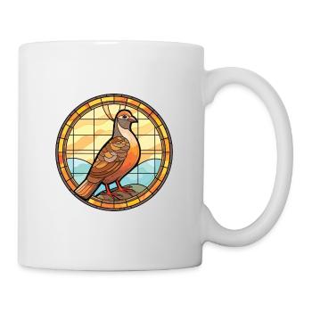Quail Colorful Watercolor Animal Pet Illustration - Mug - white - Right