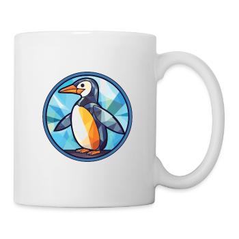 Penguin Colorful Watercolor Animal Illustration - Mug - white - Right