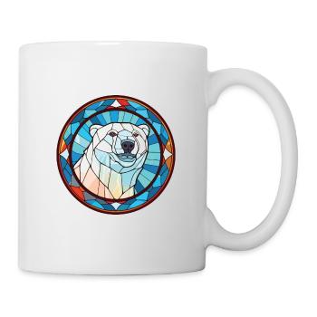 Polar Bear Colorful Watercolor Animal Illustration - Mug - white - Right