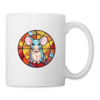 Rat Colorful Watercolor Animal Pet Illustration - Mug - white - Right