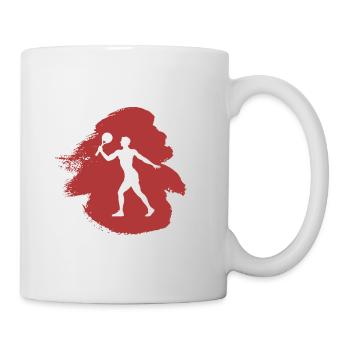 Beach Ball Beach Tennis Joueur de tennis - Mug blanc - blanc - Droite