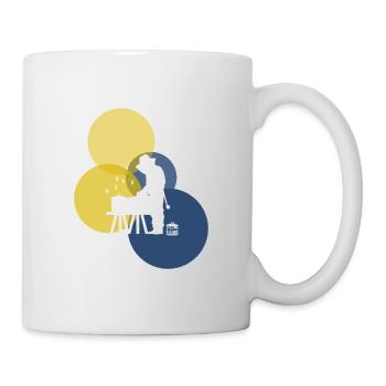 Abeilles Abeilles en nid d’abeille - Mug blanc - blanc - Droite