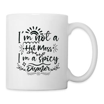 Je ne suis pas un gâchis chaud, je suis un désastre épicé - Mug blanc - blanc - Droite