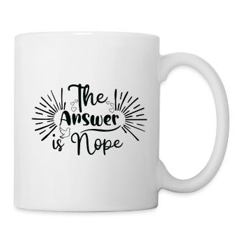 La réponse est non - Mug blanc - blanc - Droite