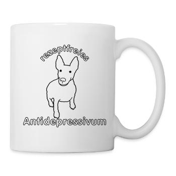Hunde, ein liebes, rezeptfreies Antidepressivum - Tasse - Weiß - Rechts