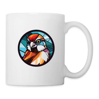 Sparrow Colorful Watercolor Animal Illustration - Mug - white - Right