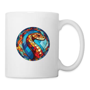 Snake Colorful Watercolor Animal Pet Illustration - Mug - white - Right