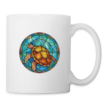 Turtle Colorful Watercolor Animal Pet Illustration - Mug - white - Right