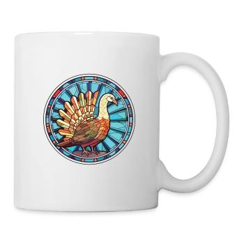 Turkey Pet Colorful Watercolor Animal Illustration - Mug - white - Right