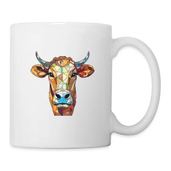 Vache Aquarelle Colorée Animal Illustration D’animaux De Compagnie - Mug blanc - blanc - Droite