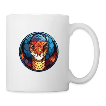 Cobra Snake Colorful Watercolor Animal Pet Cartoon - Mug - white - Right