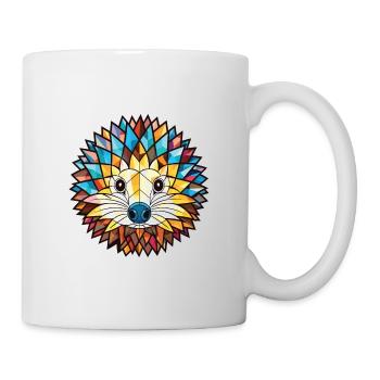 Igel Buntes Aquarell Tier Illustration - Tasse - Weiß - Rechts