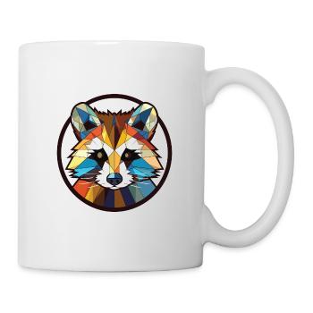Illustration animale aquarelle colorée de raton laveur - Mug blanc - blanc - Droite