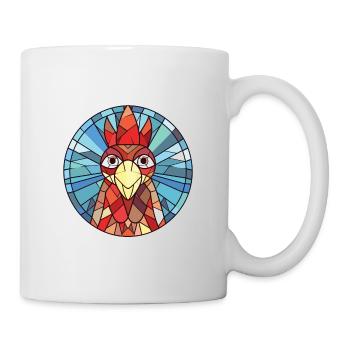 Poule aquarelle colorée Animal animal de compagnie Illustration - Mug blanc - blanc - Droite