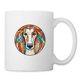 Russe Barzoï Chien Aquarelle Colorée Animal De Compagnie - Mug blanc - blanc - Droite