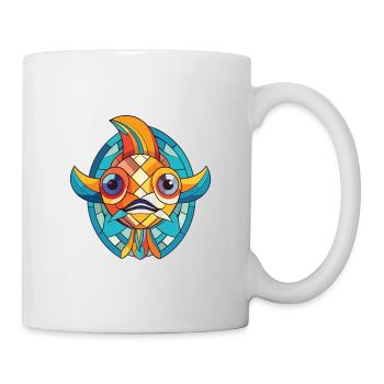 Fish Colorful Watercolor Animal Pet Illustration - Mug - white - Right
