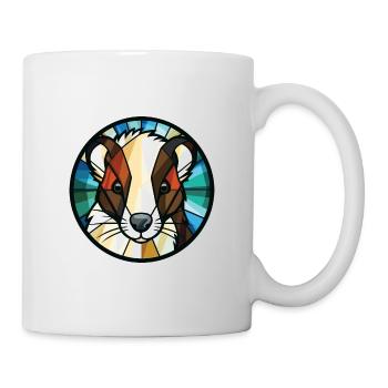 Skunk Aquarelle Colorée Animal Illustration D’animaux De Compagnie - Mug blanc - blanc - Droite